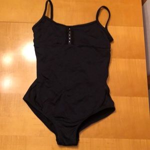 Girl’s black leotard